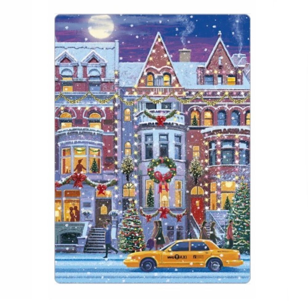 Christmas in the City Brownstone Magnet
